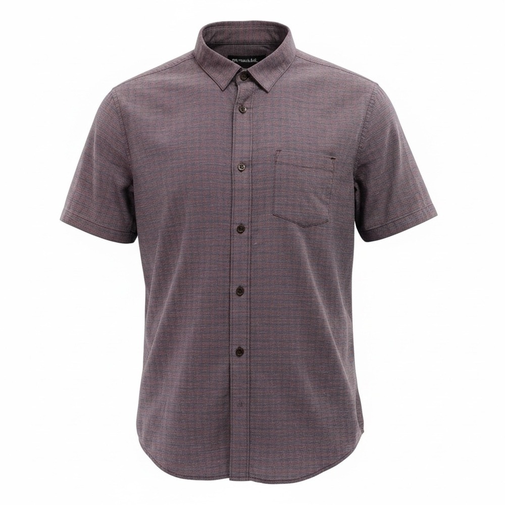 Travis Mathew shirt Mens XXL Purple /Blue Striped Button Up Shirt (U22)